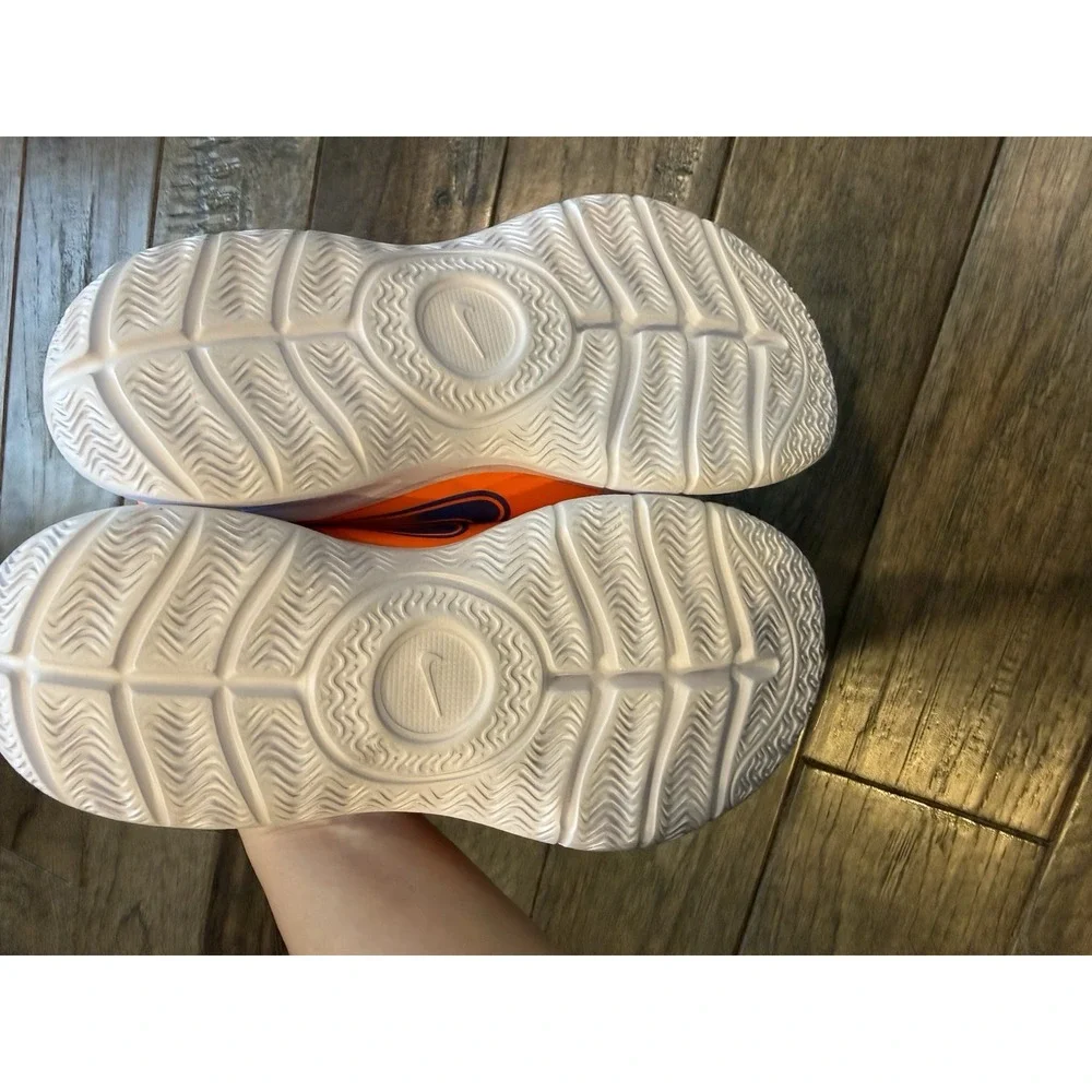 Nike Omni Multi-Court Kids 4Y White Orange Blue Slip On Sneakers FN1294-101
